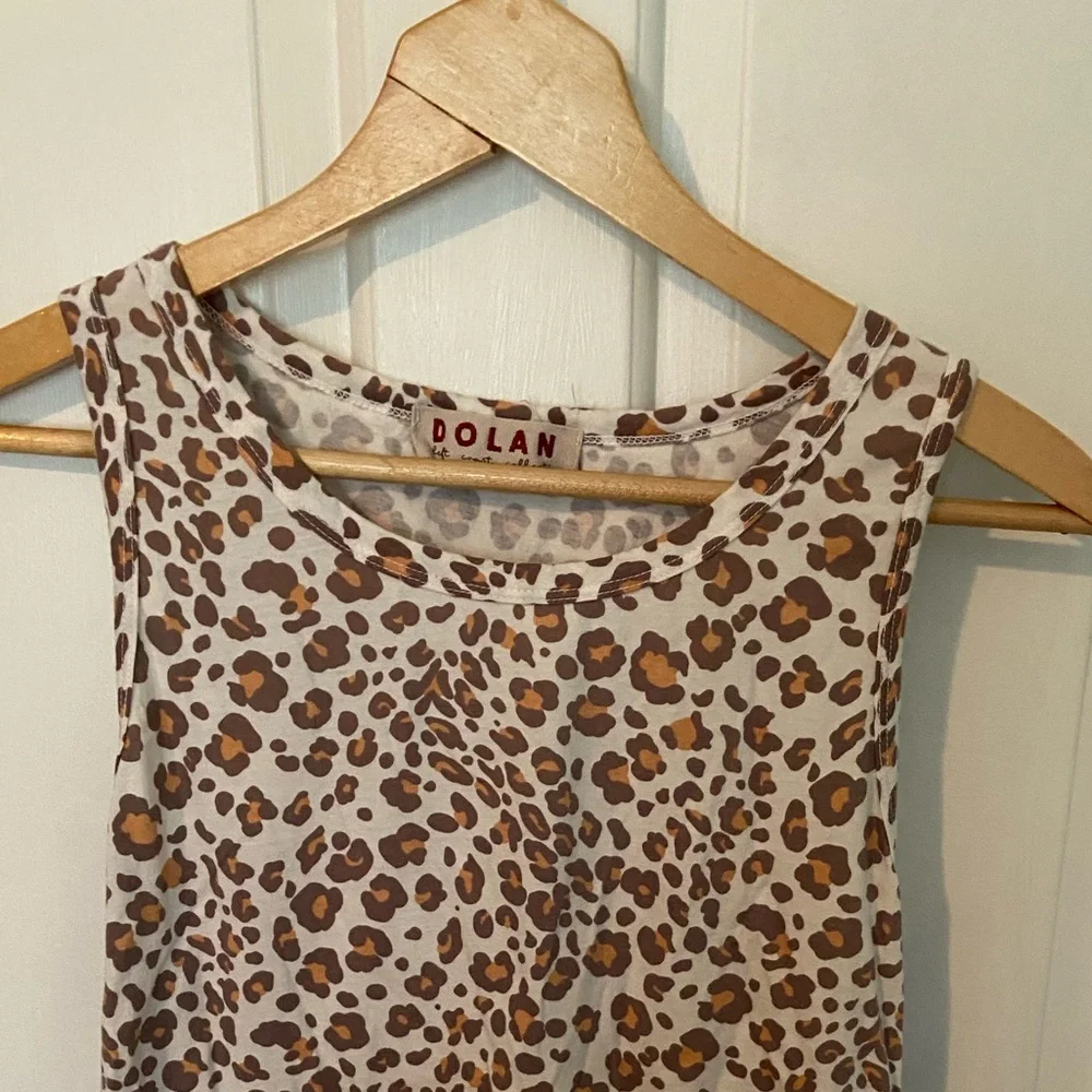 Anthropologie Dolan Cheetah tank with open back size small - Picture 3 of 8
